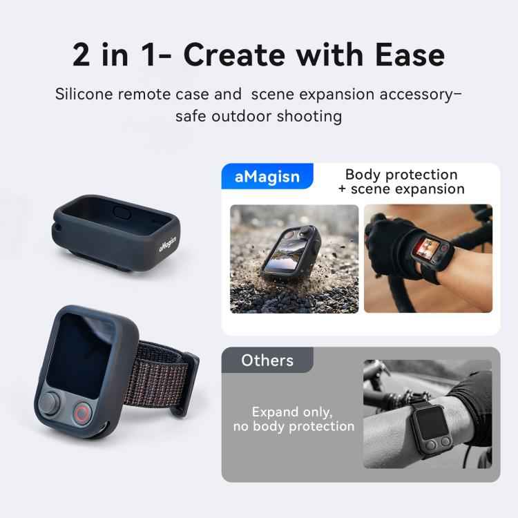 For DJI Osmo FrameTap aMagisn Strap Silicone Case Remote Monitor Adjustable Wristband Cover, aMagisn