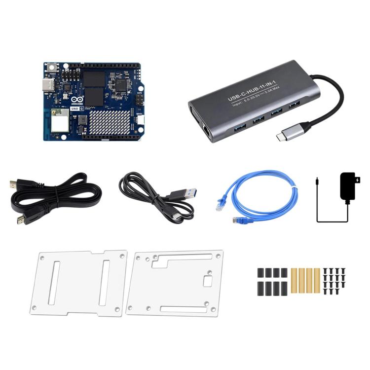 WAVESHARE For Arduino UNO Q Development Board Enclosure Kit Upgrade Version, 2GB+16GB, 4GB+32GB