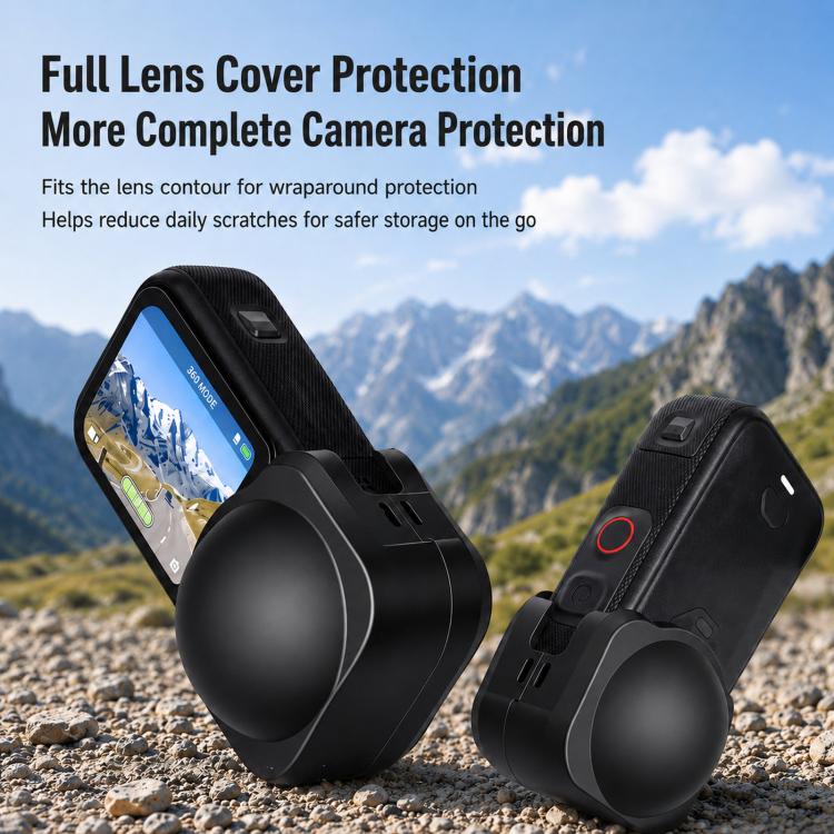 For Insta360 X6 Silicone Lens Cap Anti-Scratch Soft Camera Lens Cover