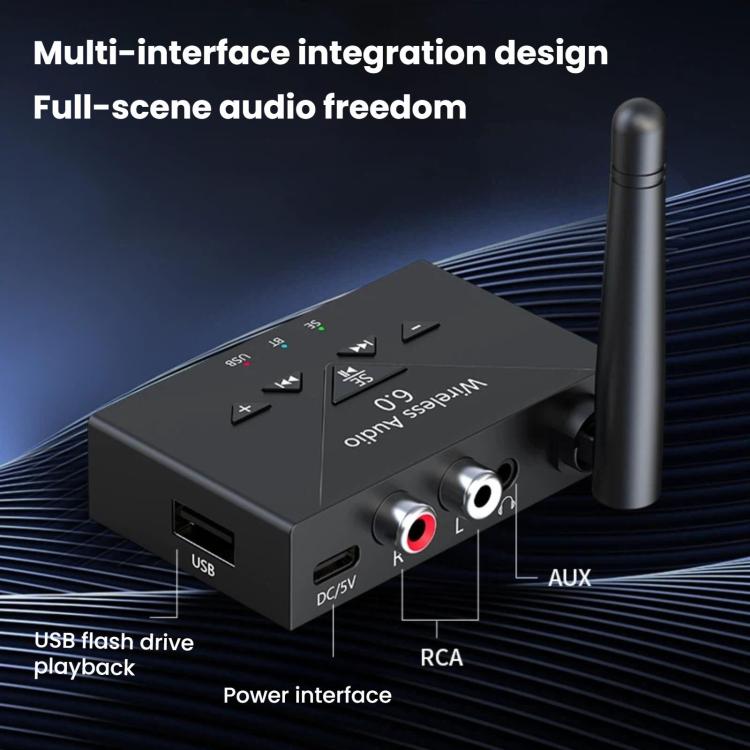 Bluetooth 6.0 Audio RCA Receiver 3.5AUX Amplifier, J300