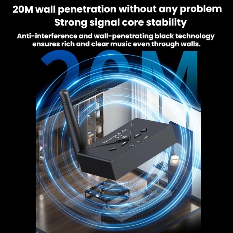 Bluetooth 6.0 Audio RCA Receiver 3.5AUX Amplifier, J300