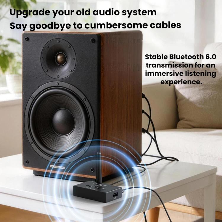Bluetooth 6.0 Audio RCA Receiver 3.5AUX Amplifier, J300