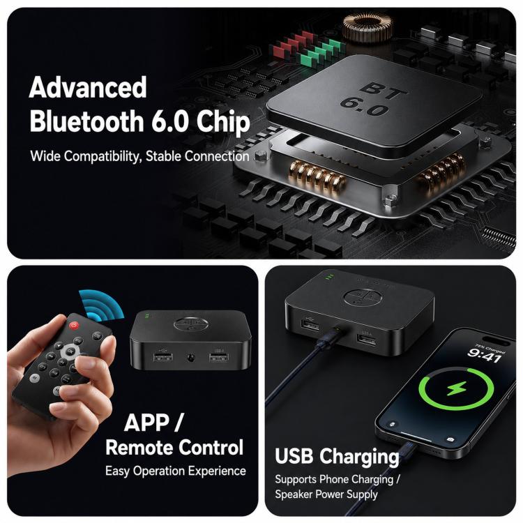 M2R Wireless Audio Receiver Bluetooth 6.0 Adapter, M2R