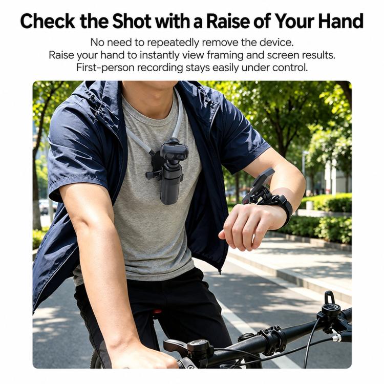 For Insta360 Luna Ultra Quick Release Neck Mount and Wrist Strap Kit Hands-Free Cycling POV Harness Bracket Set, Neck Mount and Wrist Strap Kit