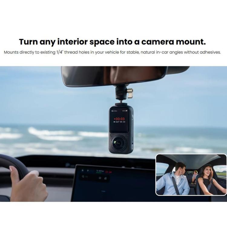 For Insta360 X6 / X5 / Ace Pro 2 / GO Ultra Original 1/4 Inch In-Car Mount Adapter, 1/4 Inch In-Car Mount Adapter