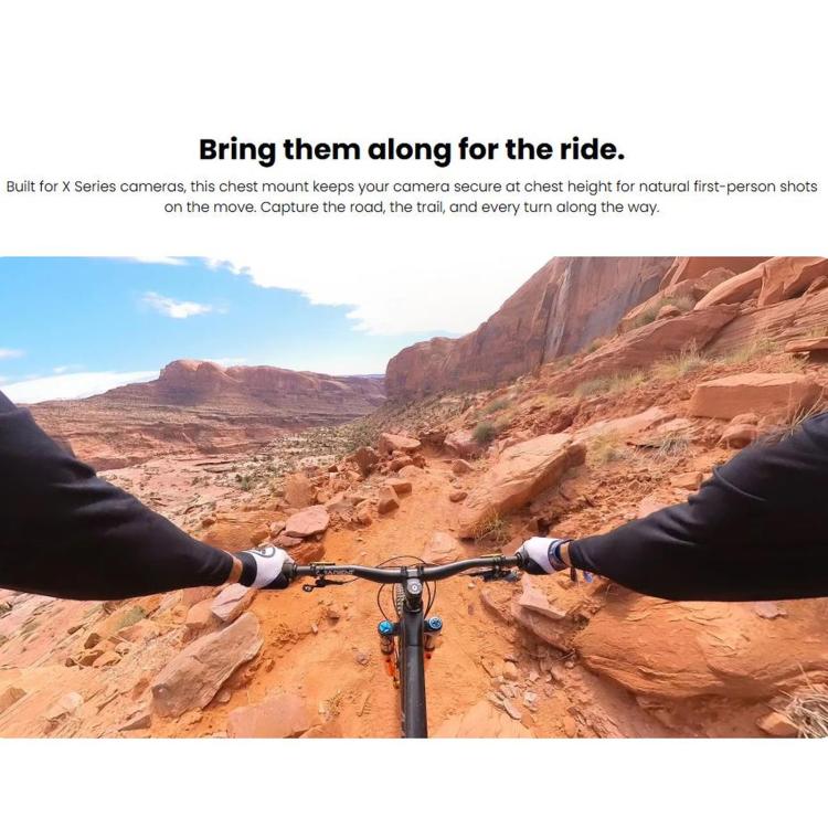 For Insta360 X6 / X5 / X4 / X3 / X4 Air Original POV Chest Mount 2.0, POV Chest Mount 2.0