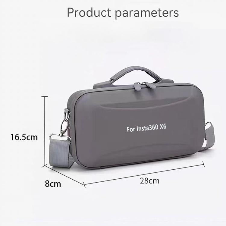 For Insta360 X6 Camera Kit Hard Shell Carrying Case Waterproof Travel Storage Bag with Shoulder Strap