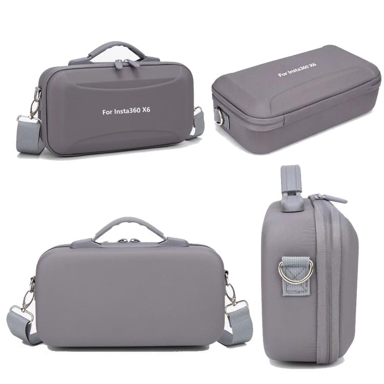 For Insta360 X6 Camera Kit Hard Shell Carrying Case Waterproof Travel Storage Bag with Shoulder Strap