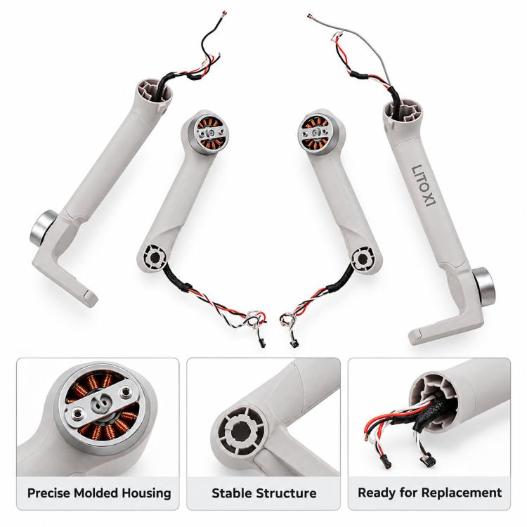 For DJI Lito X1 Drone Arm Replacement Repair Part, Front-left, Front-right, Rear-left, Rear-right, Full Set