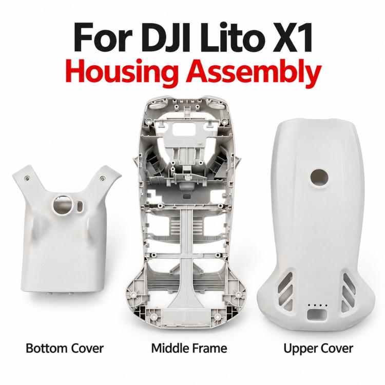 For DJI Lito X1 Housing Repair Parts, Upper Shell, Middle Shell, Bottom Shell