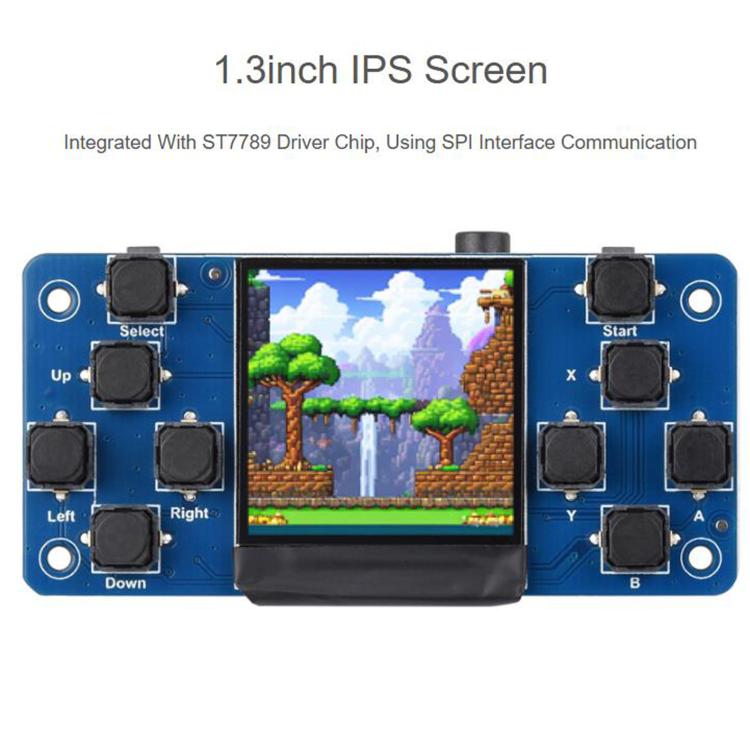 1.3 inch LCD Game Console For Raspberry Pi 240x240 Resolution Integrated ST7789 Driver Chip SPI Communication, WAVESHARE 29421, WAVESHARE 29422