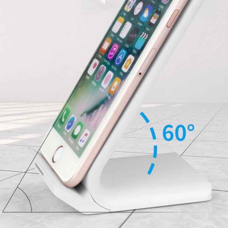 R2 10W Vertical Mobile Phone Wireless Charger Smart Fast Charge Charging Stand Desktop Stand