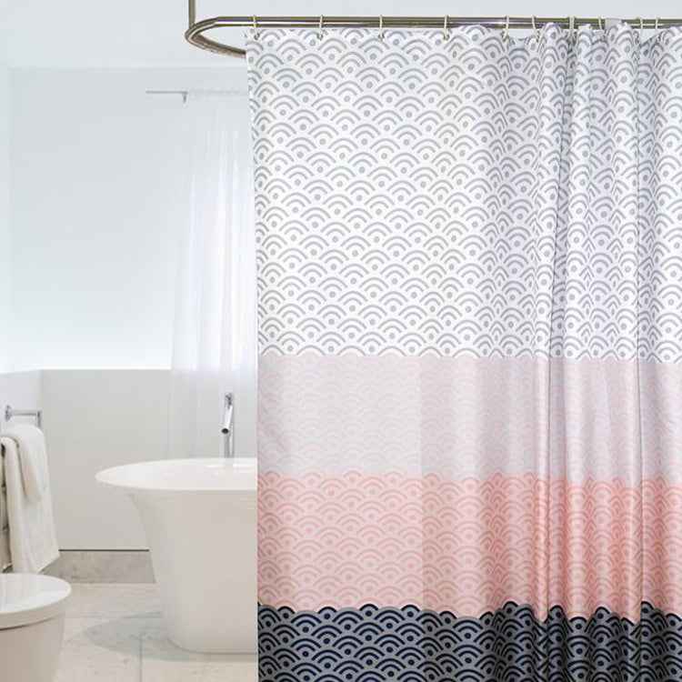 Geometric Shower Curtain Waterproof Bath Bathroom Curtain, With 80 x Height 180cm, With 120 x Height 180cm, With 150 x Height 180cm, With 180 x Height180cm, With 180 x Height200cm, With 200 x Height 200cm, With 240 x Height200cm, With 100 x Height 180c...