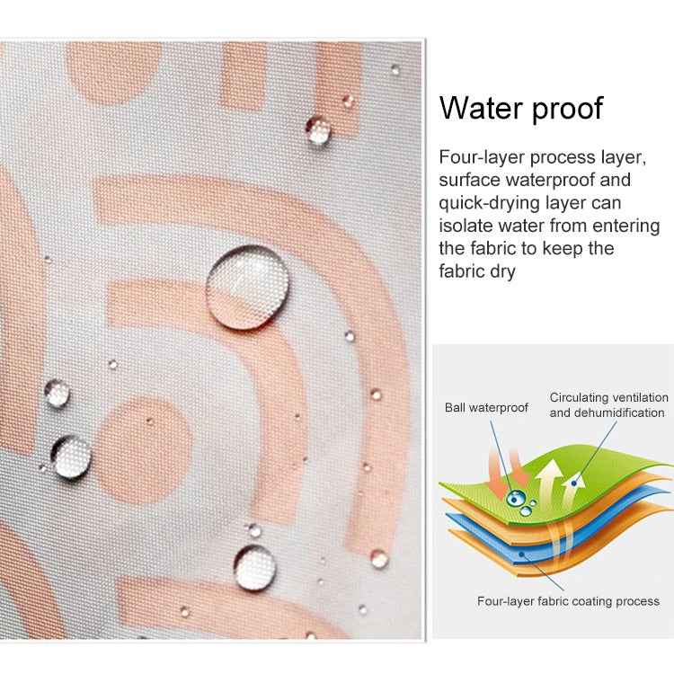 Geometric Shower Curtain Waterproof Bath Bathroom Curtain, With 80 x Height 180cm, With 120 x Height 180cm, With 150 x Height 180cm, With 180 x Height180cm, With 180 x Height200cm, With 200 x Height 200cm, With 240 x Height200cm, With 100 x Height 180c...
