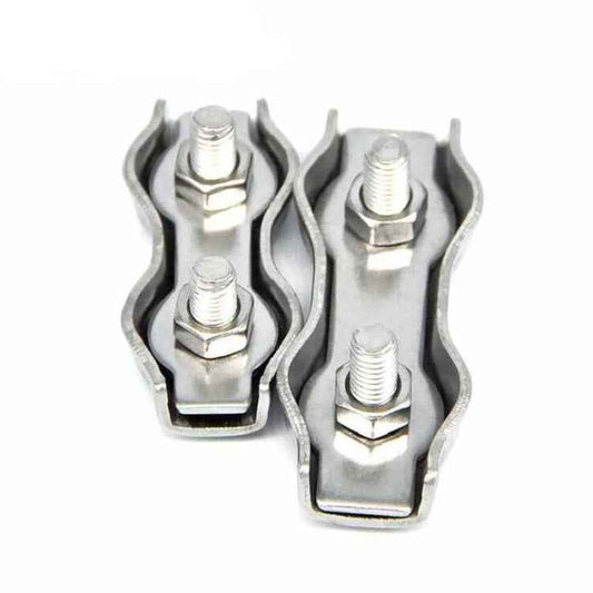 304 Stainless Steel Plate Single Clip Double Clamp Wire Rope Clamp, M2 Double Clip, M3 Double Clip, M4 Double Clip, M5 Double Clip, M6 Double Clip, M8 Double Clip, M10 Double Clip, M2 Single Clip, M3 Single Clip, M4 Single Clip, M5 Single Clip         ...