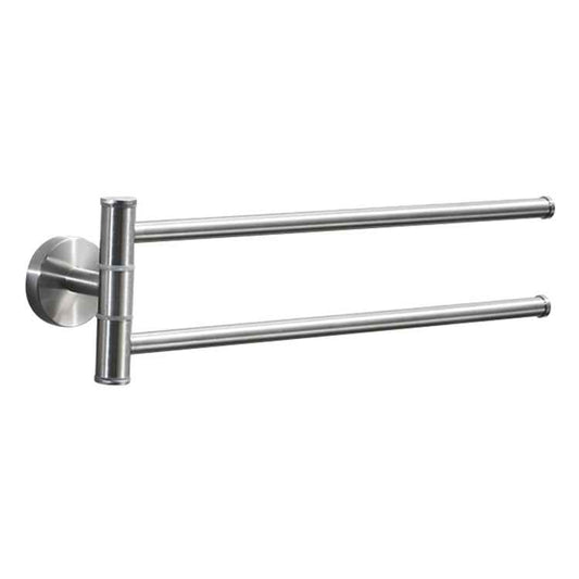Stainless Steel Towel Bar Rotating Towel Rack Bathroom Kitchen Wall-mounted Towel Polished Rack Holder, Brushed Two Poles, Brushed Three Poles, Brushed Four Poles, Brushed Five Poles, Black Brushed Four Poles, Black Brushed Five Poles