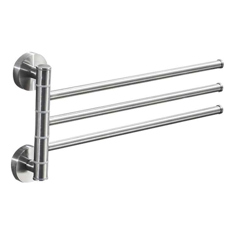 Stainless Steel Towel Bar Rotating Towel Rack Bathroom Kitchen Wall-mounted Towel Polished Rack Holder, Brushed Two Poles, Brushed Three Poles, Brushed Four Poles, Brushed Five Poles, Black Brushed Four Poles, Black Brushed Five Poles