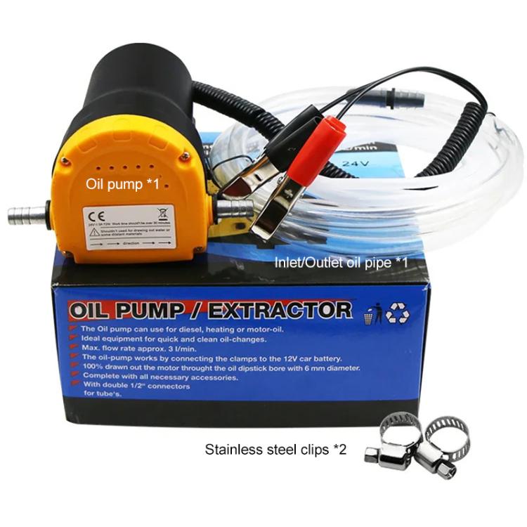 24V 60W Oil / Crude oil Fluid Sump Extractor Scavenge Exchange Transfer Pump Suction Transfer Pump + Tubes for Auto Car Boat Mot