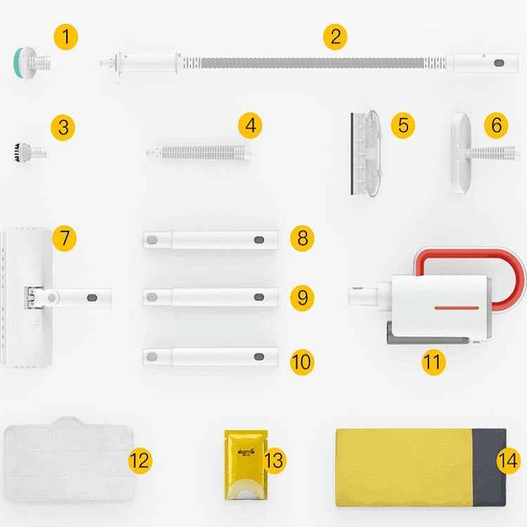 Delma DEM-ZQ610 Household High Temperature Handheld Electric Steam Mop, CN Plug Standard Version, CN Plug Recommended Version