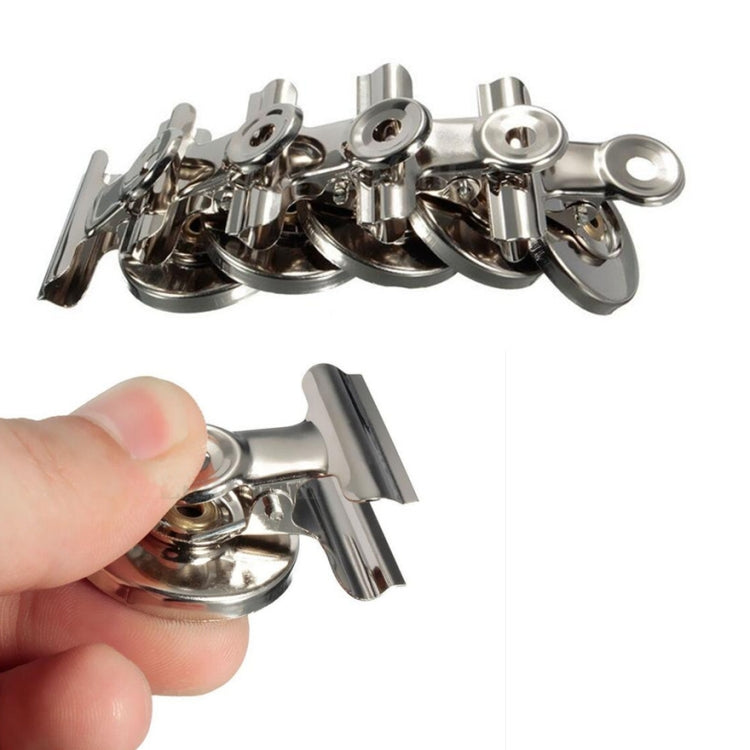 20 PCS Stainless Steel Round Head Clip Paper Clip Office Folder Refrigerator Wall Memo Clip