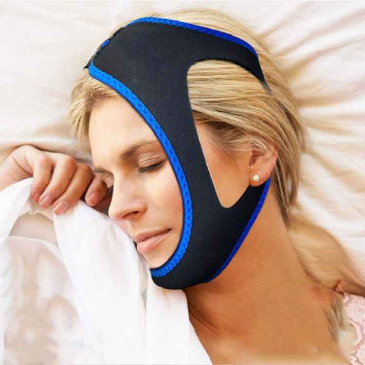 Triangular Shackles with Chin Straps for Men and Women to Prevent Snoring, Blue