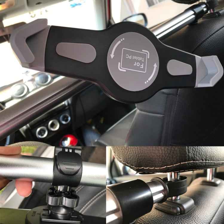 Auto Car Back Seat Headrest Universal Tablet Mounting Holder, 7-10.5 inch Tablet, 9.5-14.5 inch  Tablet