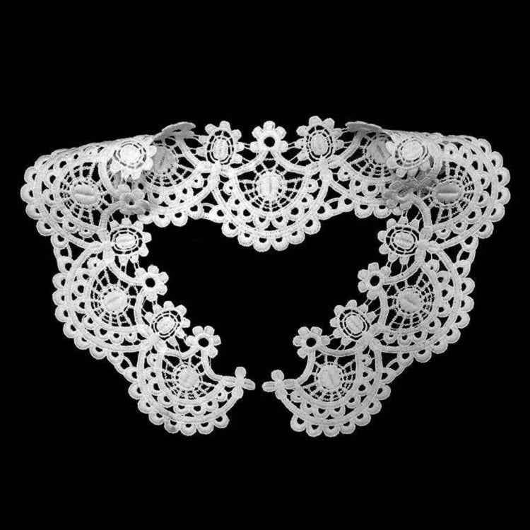 Milk Silk Lace Embroidered Collar Hollow Fake Collar DIY Clothing Accessories, Size: about 32 x 26cm, Red, Red Wine, Blue, Beige, Purple Pink, Black, White