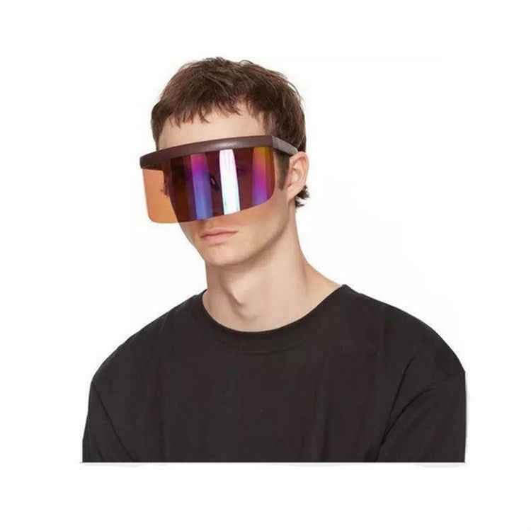 Anti-peeping Sun Mirror Integrated Anti-foam Sunscreen Mask, Black Frame Gray, Black Frame Red, Black Frame Blue, Black Frame Yellow, Black Frame Transparent, Black Frame White Mercury, Black Frame Rainbow, Black Frame Local Gold                       ...