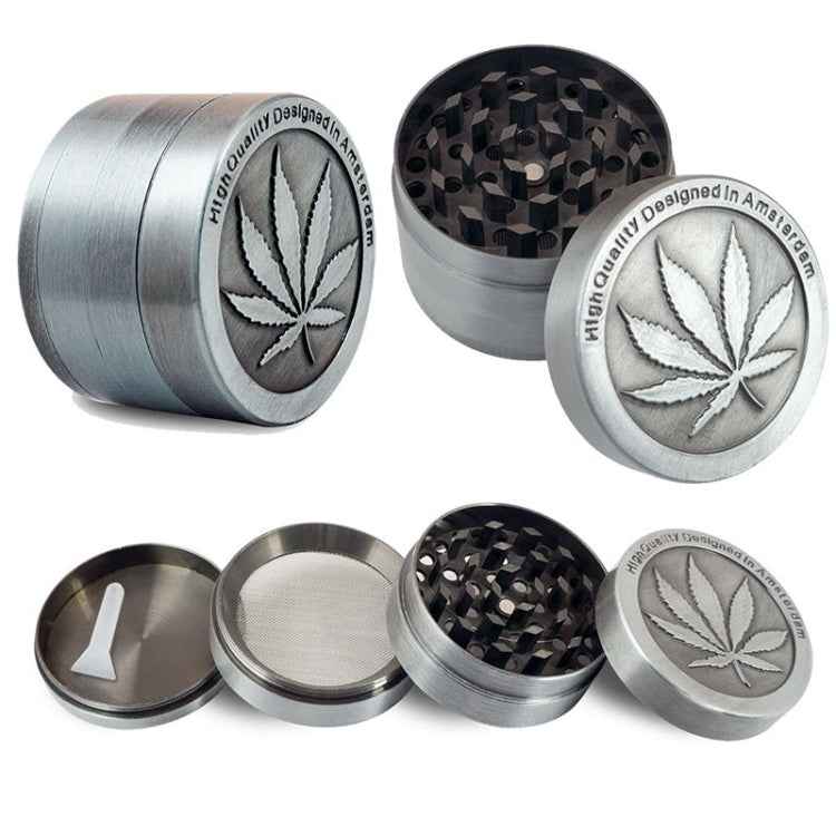 Weed Grinder Metal Stainless Steel Maple leaf Type Herbal Herb Tobacco Grinder, 30MM 3 laryers, 40MM 4 laryers, 50MM 4 laryers