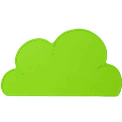 Children Cloud Silicone Placemat Waterproof Environmental Protection Student Table Mat, White, Black, Yellow, Blue, Green, Light Pink, Dark Gray, Light Blue, Light Green, Light Gray, Dark  Pink