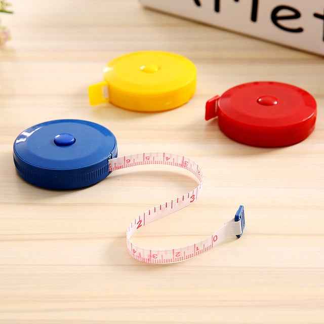 4 PCS 1.5m Cute Plastic Mini Automatic Retractable Tape Measure, 1.5m Tape Measure