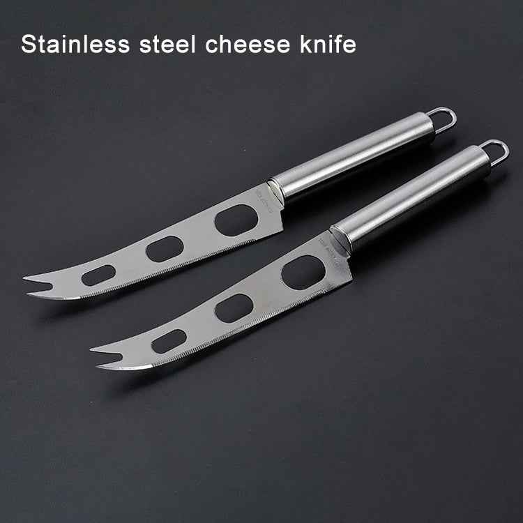 Stainless Steel Cheese Knife With Fork Tip Cheese Butter Knife Slicer Butter Pizza Cutter