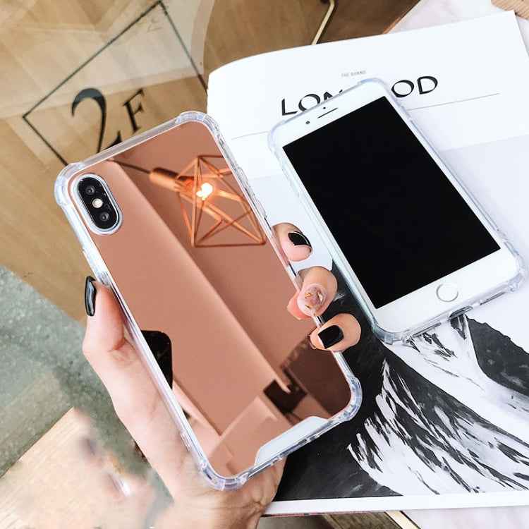 For iPhone XR Luxury Plating Mirror Acrylic TPU Case