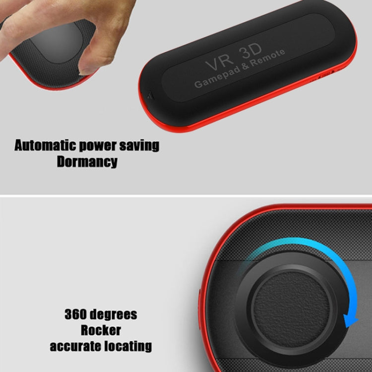 Smart Wireless Bluetooth Gamepad Controller 3D VR Virtual Reality Glasses Joystick Remotes Compatible with Android / IOS, White, Black