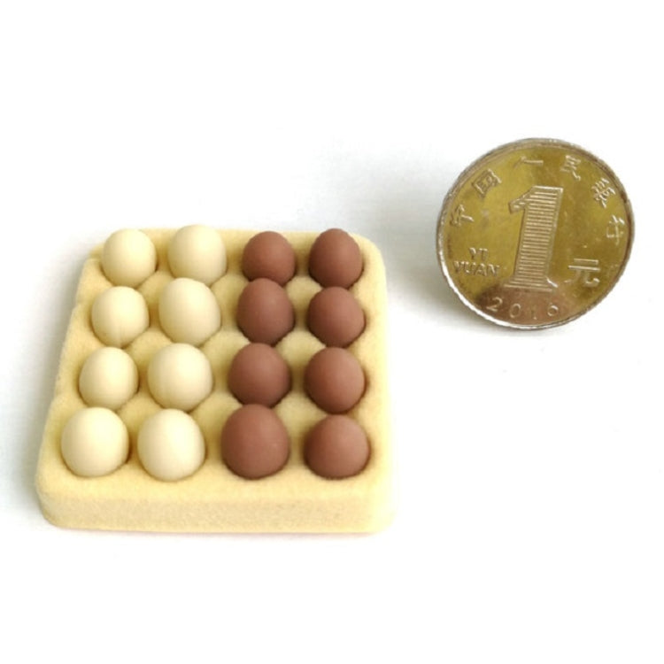 Dollhouse Mini Egg Box with 16 Eggs Model Toy
