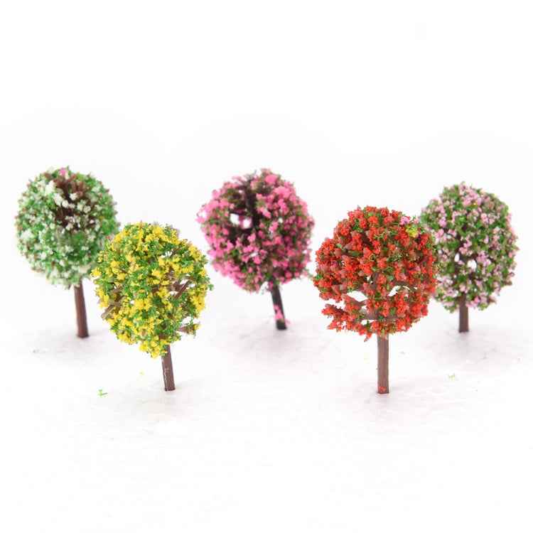 3 PCS Artificial Tree Miniature Garden Home Decoration, Random Color Delivery