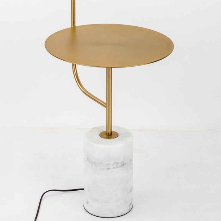 Minimalist Marble with Small Table Floor Lamp