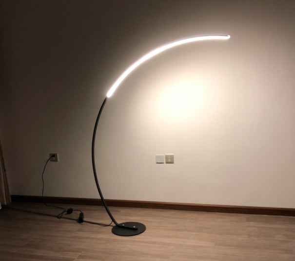 Simple Creative Fishing Type Reading Table Lamp Living Room Sofa Bedroom Floor Lamp, Yellow Light, White Light