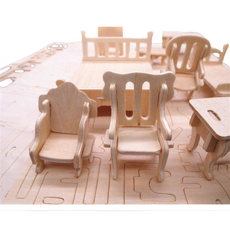 Miniature Doll Furniture 3D Wooden Puzzle DIY Architectural Model Children's Toys Gifts
