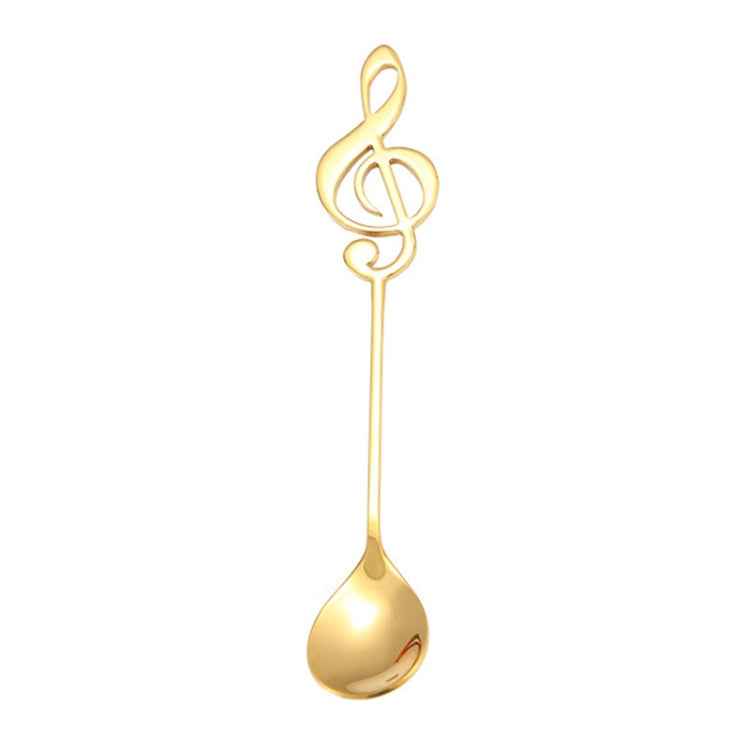 Creative Musical Note Spoon Coffee Stirring Scoop Stainless Steel Titanium Music Bar Spoon Gift Spoon