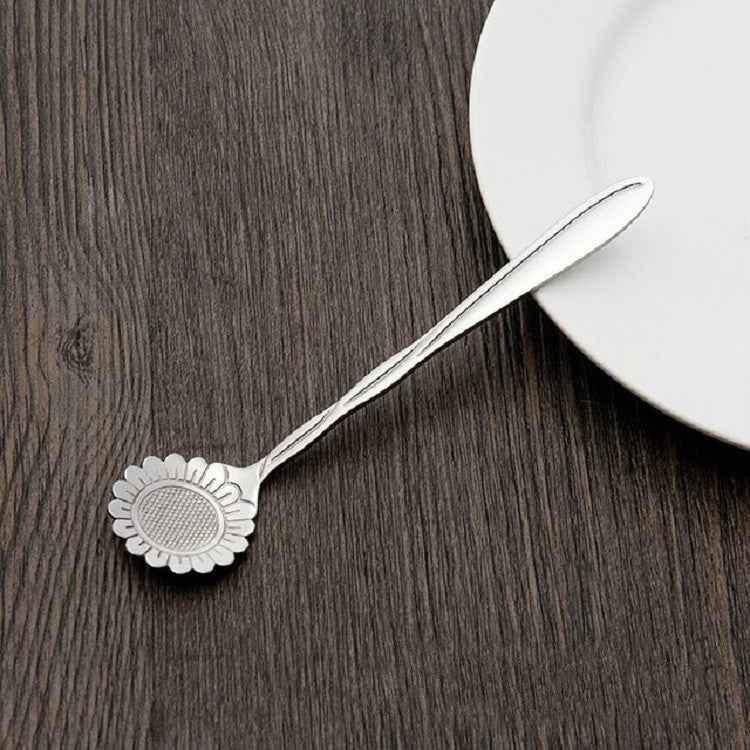 3 PCS Stainless Steel Household Creative Flower Spoon Coffee Stirring Spoon, Cherry Blossom Spoon, Rose Flower Spoon, Sun Flower Spoon, Sunflower Spoon, Pansy Flower Spoon, Bellflower Spoon, Plum Flower Spoon, Cosmos Flower Spoon