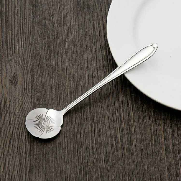3 PCS Stainless Steel Household Creative Flower Spoon Coffee Stirring Spoon, Cherry Blossom Spoon, Rose Flower Spoon, Sun Flower Spoon, Sunflower Spoon, Pansy Flower Spoon, Bellflower Spoon, Plum Flower Spoon, Cosmos Flower Spoon