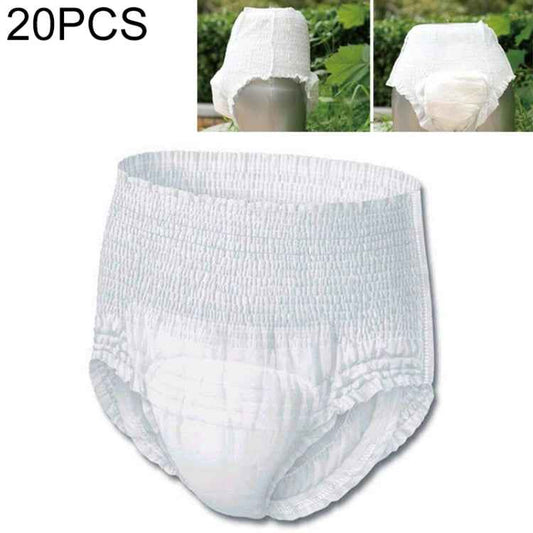 20 PCS Adult and Elderly Underpants Elastic Diapers, L, XL