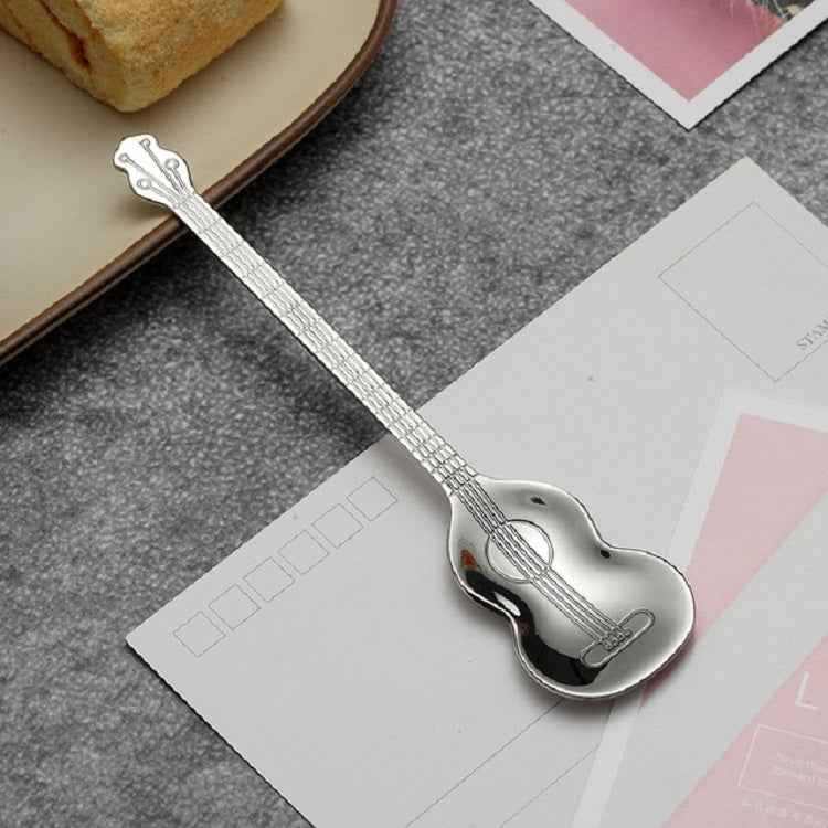 Stainless Steel Coffee Mixing Spoon Creative Musical Instrument Shape Spoon, Guitar Silver, Octagonal Silver, Lute Silver, Yueqin Silver, Guitar Titanium Gold, Octagonal Titanium Gold, Lute Titanium Gold, Yueqin Titanium Gold, Guitar Rose Gold         ...