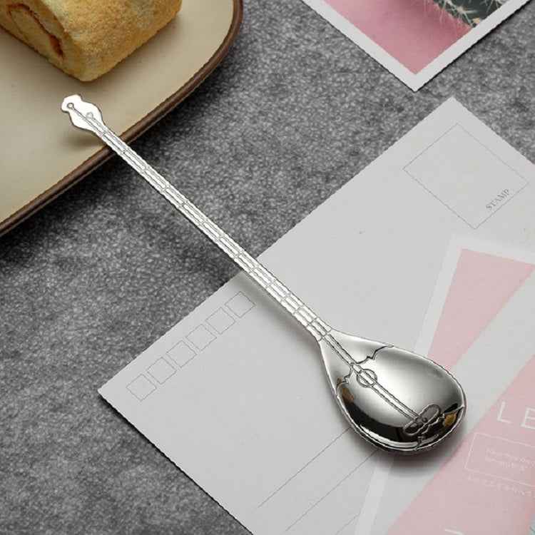 Stainless Steel Coffee Mixing Spoon Creative Musical Instrument Shape Spoon, Guitar Silver, Octagonal Silver, Lute Silver, Yueqin Silver, Guitar Titanium Gold, Octagonal Titanium Gold, Lute Titanium Gold, Yueqin Titanium Gold, Guitar Rose Gold         ...