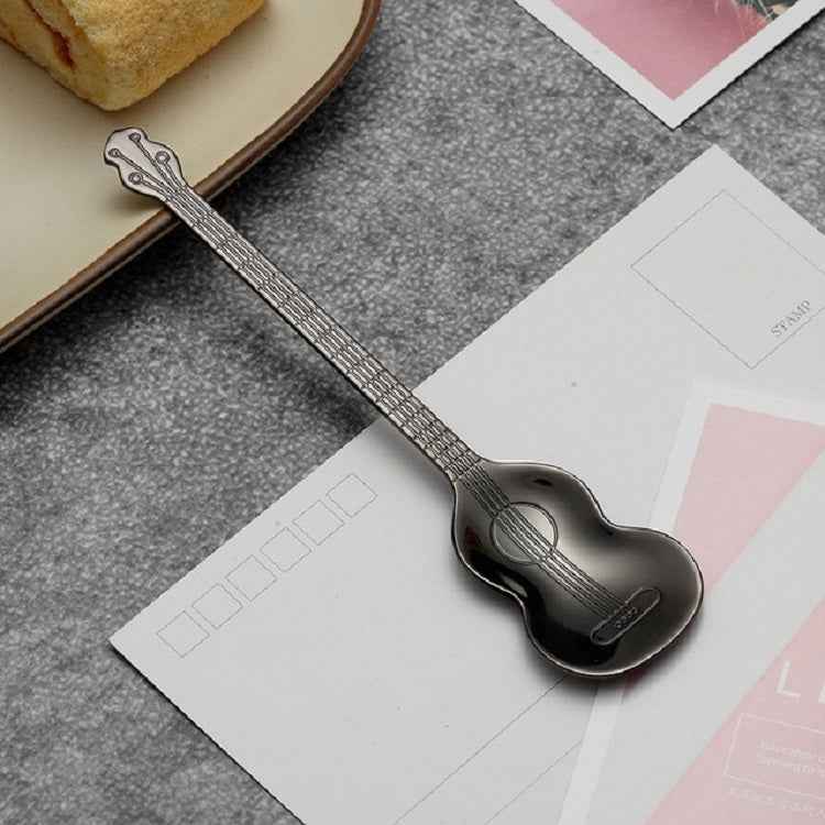 Stainless Steel Coffee Mixing Spoon Creative Musical Instrument Shape Spoon, Guitar Silver, Octagonal Silver, Lute Silver, Yueqin Silver, Guitar Titanium Gold, Octagonal Titanium Gold, Lute Titanium Gold, Yueqin Titanium Gold, Guitar Rose Gold         ...