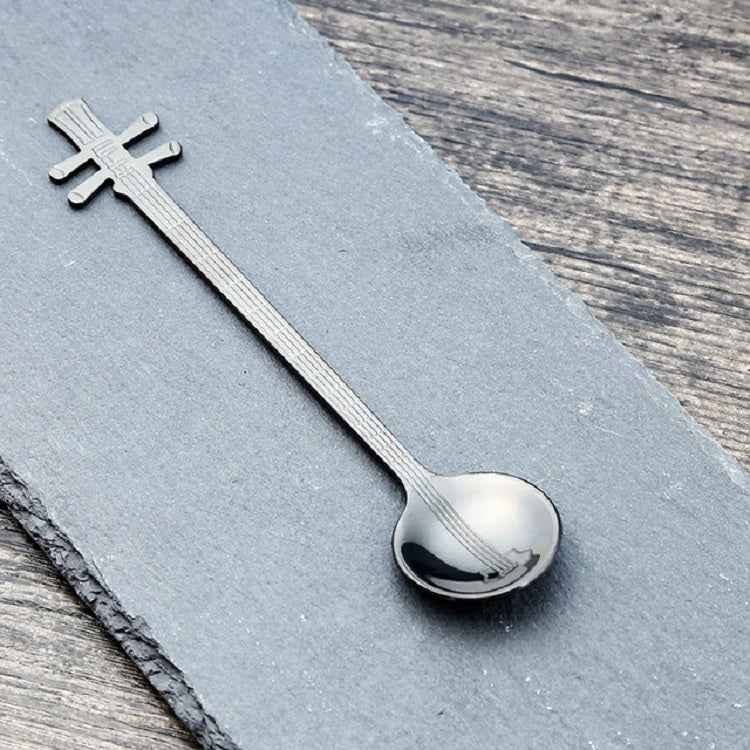 Stainless Steel Coffee Mixing Spoon Creative Musical Instrument Shape Spoon, Guitar Silver, Octagonal Silver, Lute Silver, Yueqin Silver, Guitar Titanium Gold, Octagonal Titanium Gold, Lute Titanium Gold, Yueqin Titanium Gold, Guitar Rose Gold         ...