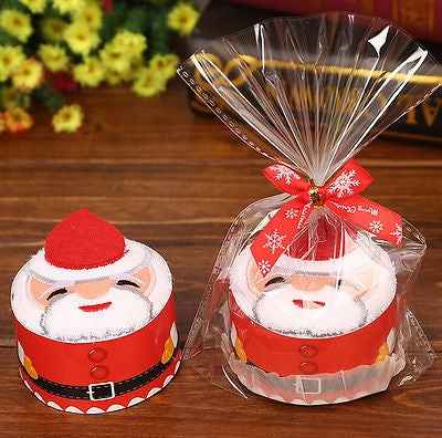 Christmas Creative Cake Towel Gift Washcloth Christmas Cute Towel Presents
