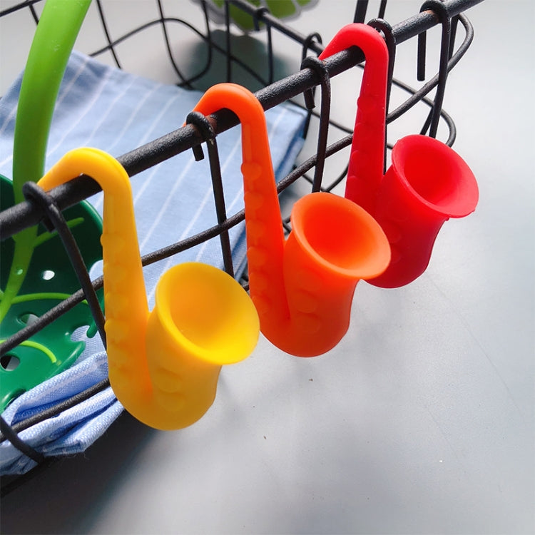 Horn Saxophone Silicone Pot Cover Raises Anti-overflow Device, Random Color Delivery