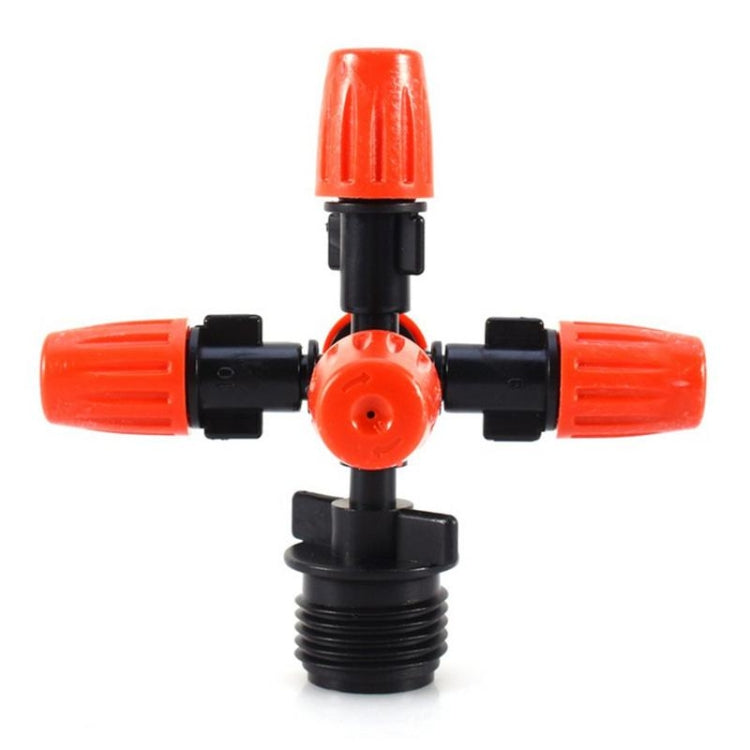 2 PCS Cross Five Outlet Spray Nozzle Gardening Greenhouse Watering Spray